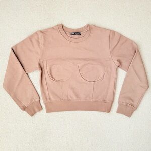 Zara Corset Seam Detail Sweatshirt (Size M)